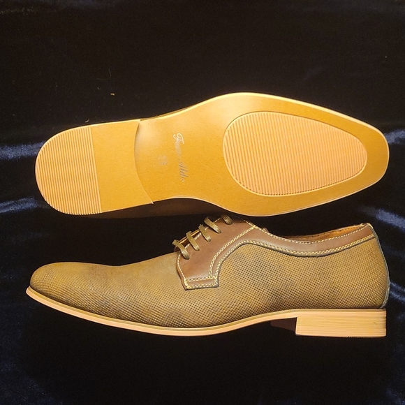 Ferro Aldo Mens Round-toe Contrast Stitching Lace-up Dress Oxfords - Picture 5 of 6